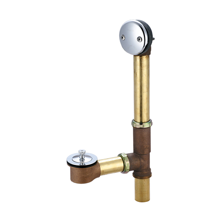 CENTRAL BRASS Multi-Tub Centralift Lift And Turn Drain, Polished Chrome, Weight: 5.32 1645-CO
